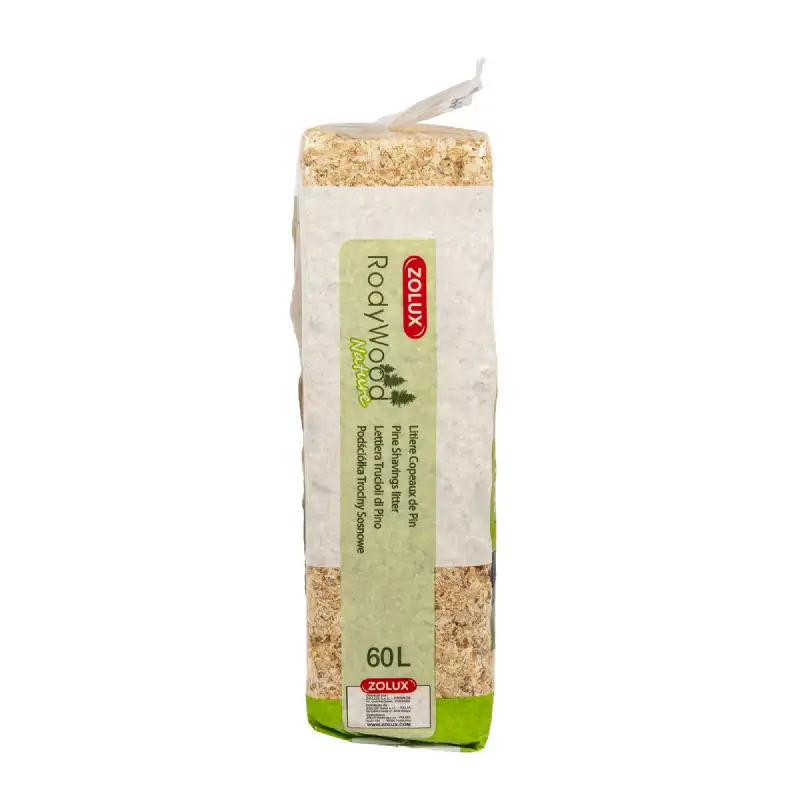 Litière RodyWood Nature pour rongeurs et lapins (60 L ou 165L) - ZOLUX