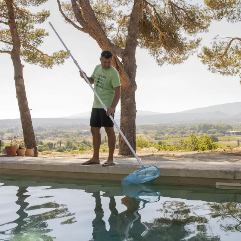 Manche aluminium pour entretien de piscine