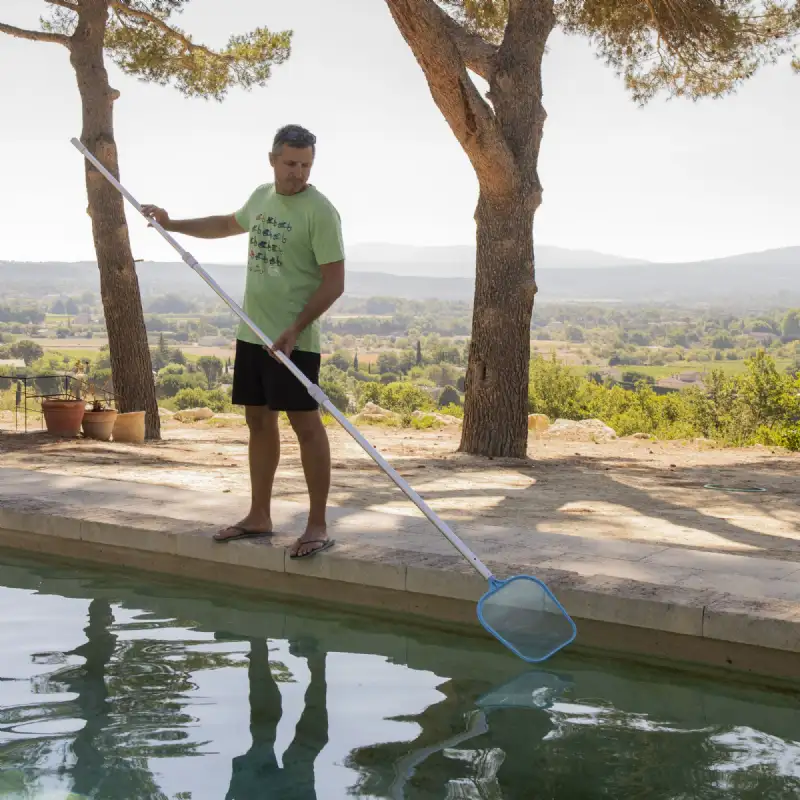 Manche aluminium pour entretien de piscine