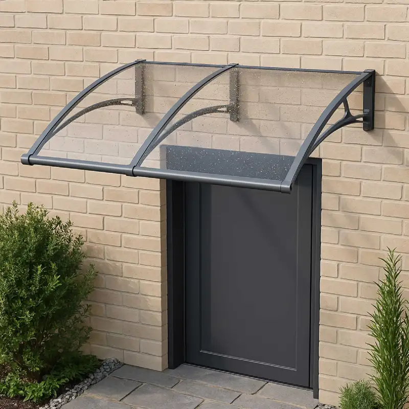 Marquise aluminium et polycarbonate (80x240 cm)  WERKA PRO 