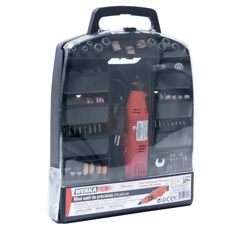 Mini outil de précision 135w (319 pcs) WERKA PRO