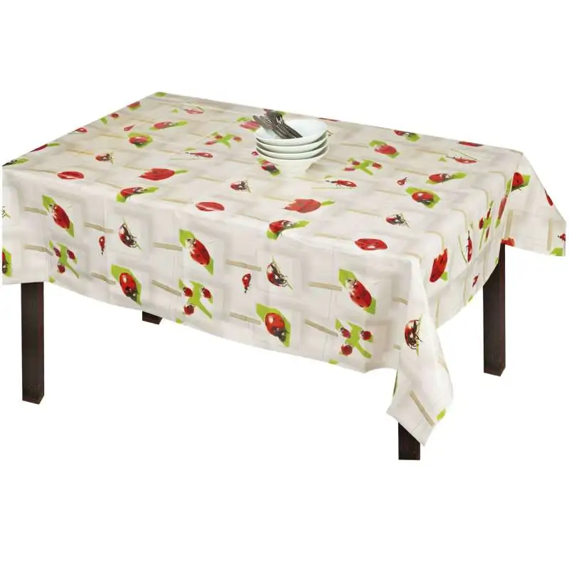 Toile cirée rectangulaire motif coccinelles 