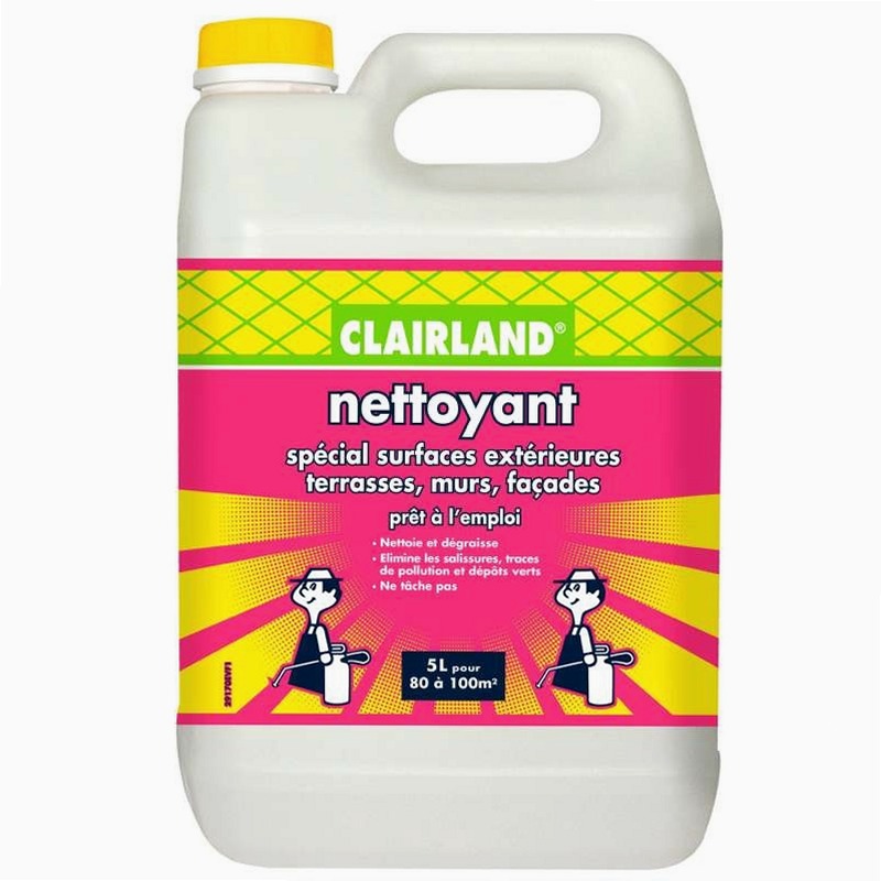 Nettoyant Concentré Surfaces Extérieures Clairland 5L - Terrasses, Façades