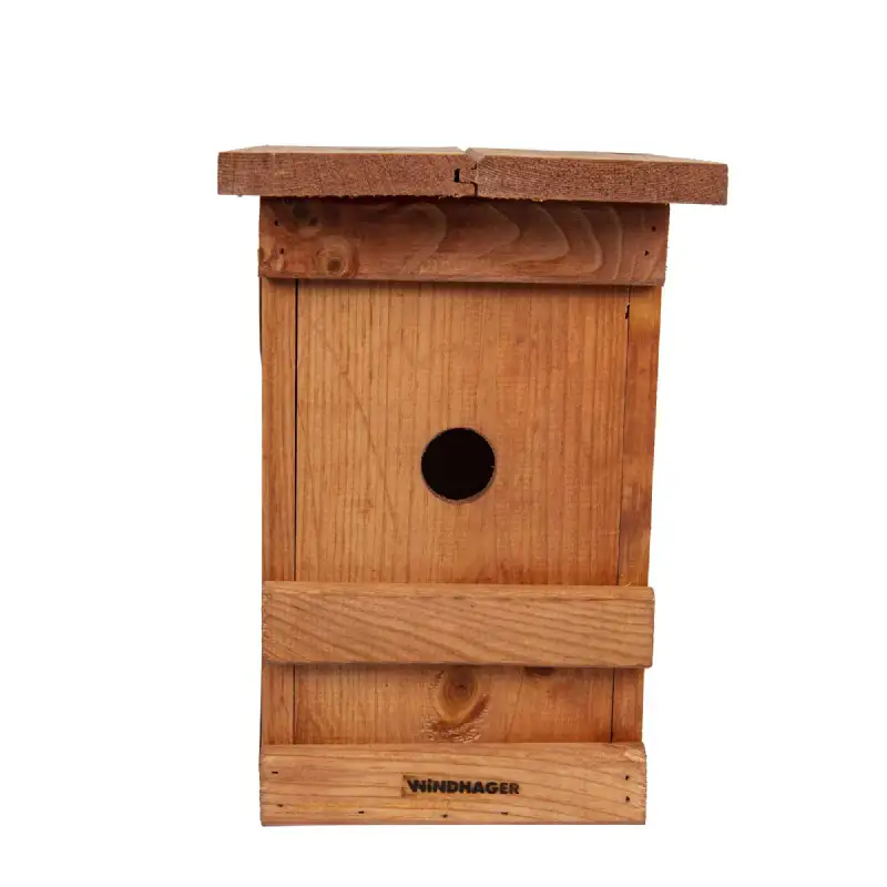 Nichoir à oiseaux en bois massif verni