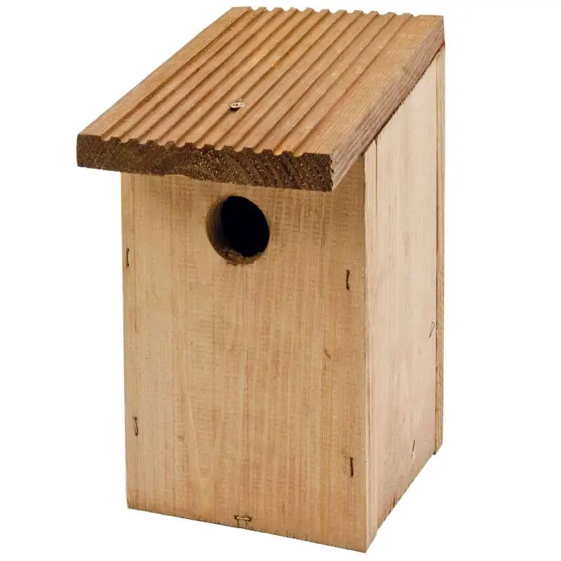 Nichoir à oiseaux en bois naturel