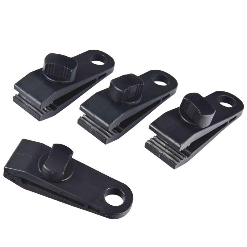 Lot de 4 pinces noires avec œillet