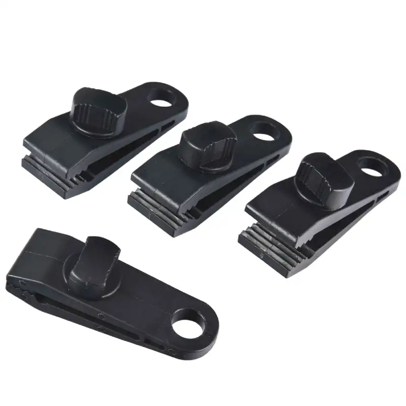 Lot de 4 pinces noires avec œillet 