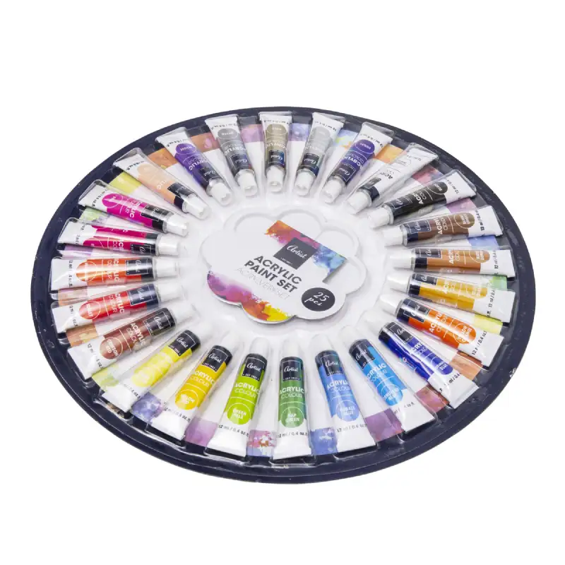 Palette peinture acrylique 25pcs