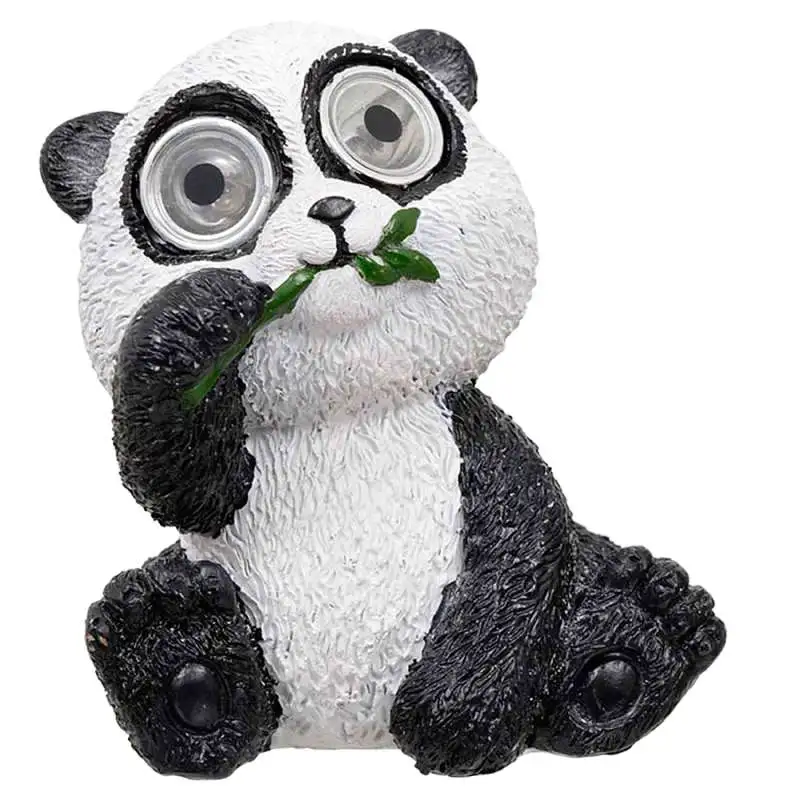 Panda solaire 2 leds 11x9cm