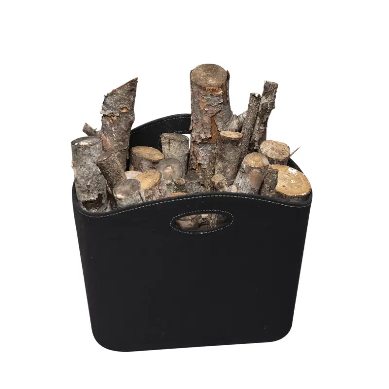 Seau à bûches rectangulaire en feutre WERKA PRO (45x33x39cm)