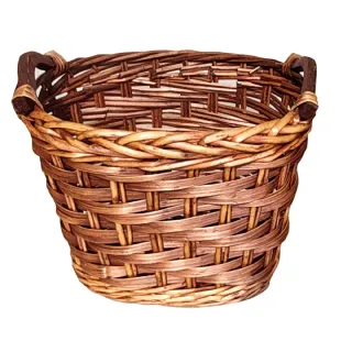 Panier à bûches en osier foncé WERKA PRO