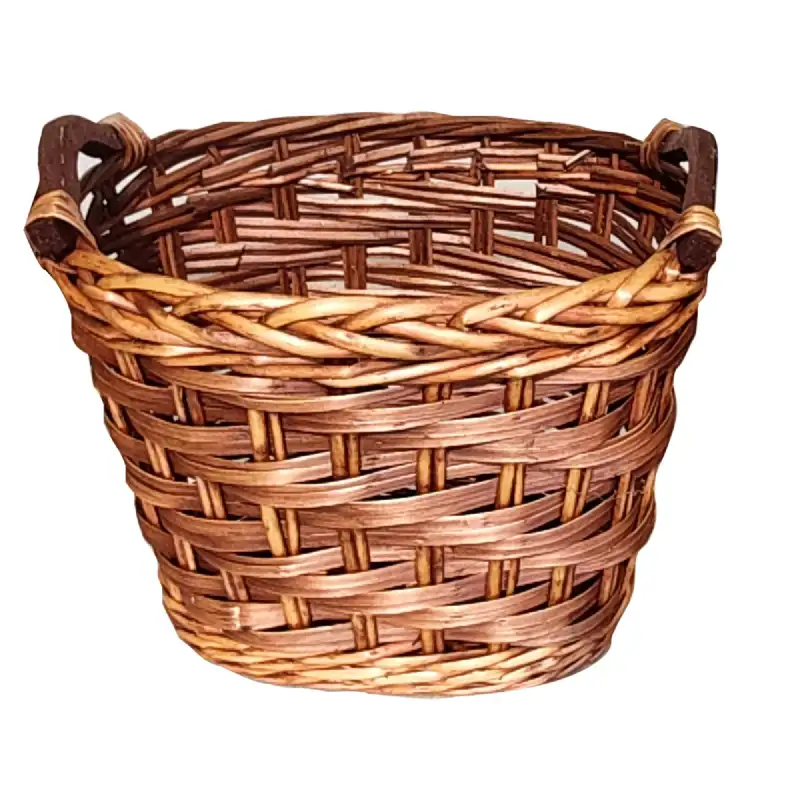 Panier à bûches en osier foncé WERKA PRO