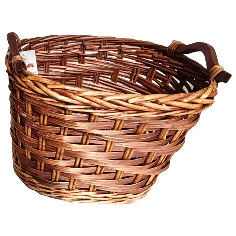 Panier à bûches en osier foncé WERKA PRO