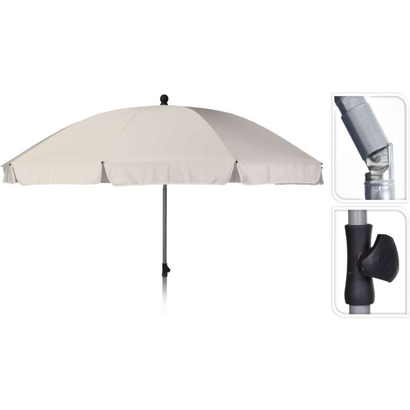Parasol de jardin (ø2.50M-H2.25M) crème