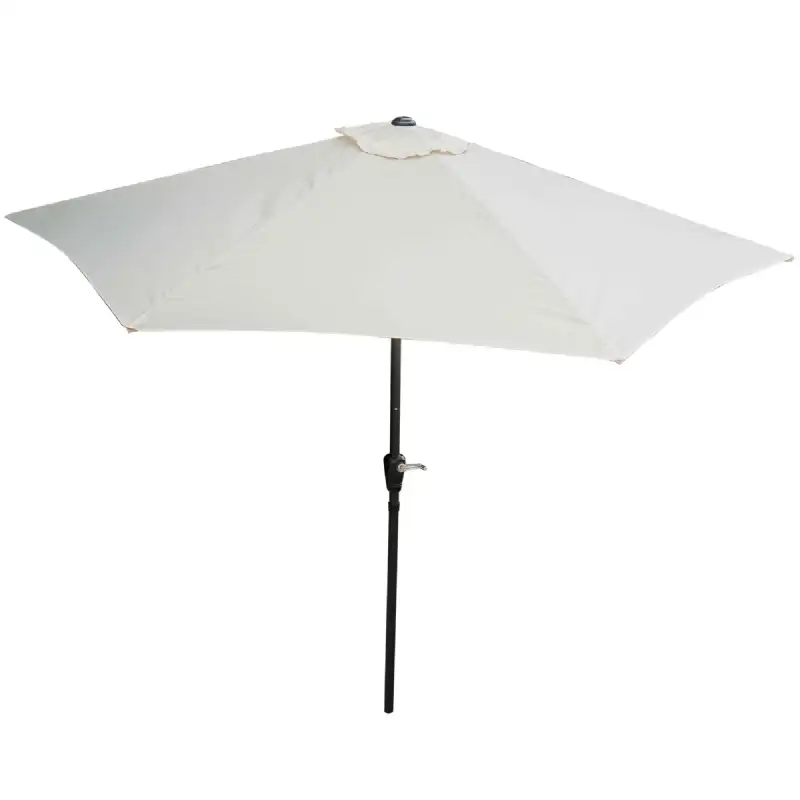 Parasol 3m écru structure en alu avec manivelle