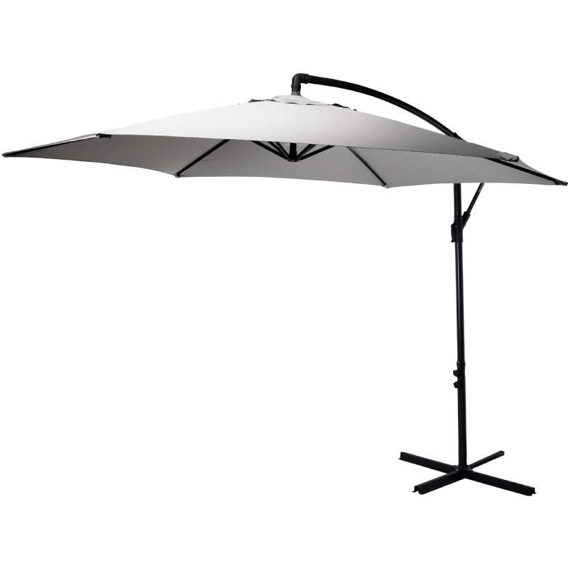 Parasol déporté d300cm gris clair