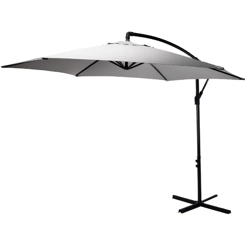 Parasol déporté d300cm gris clair