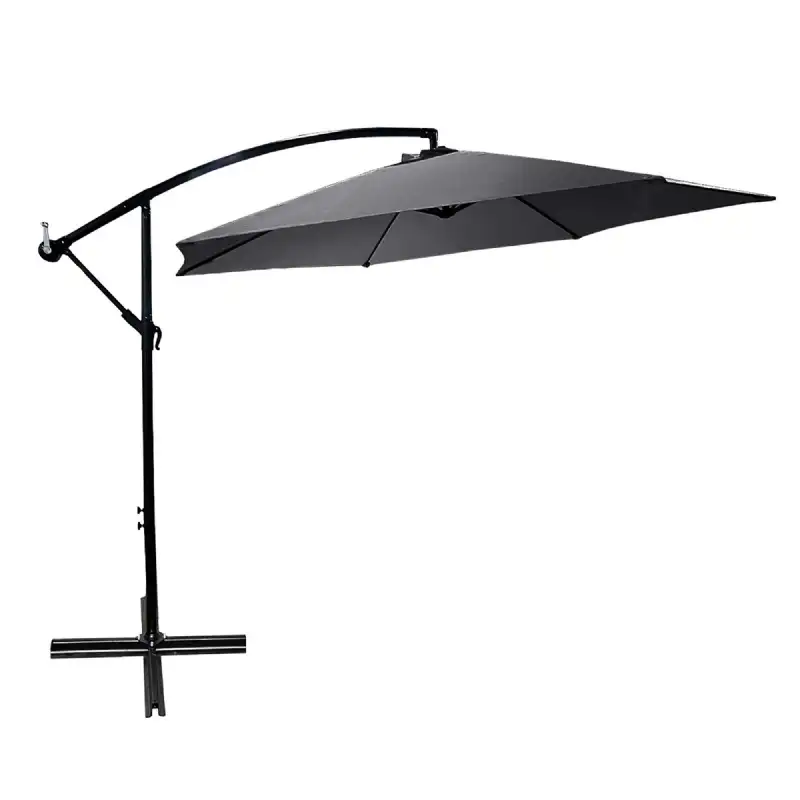 Parasol déporté gris anthracite WERKA PRO