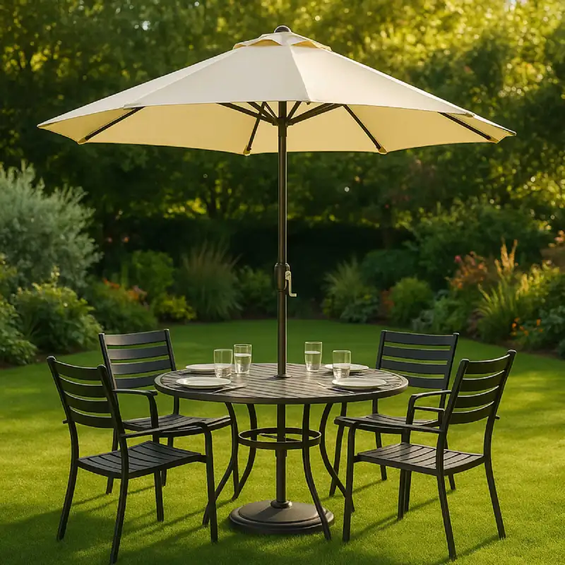 Parasol Droit Crème Ø 2m - WERKA PRO