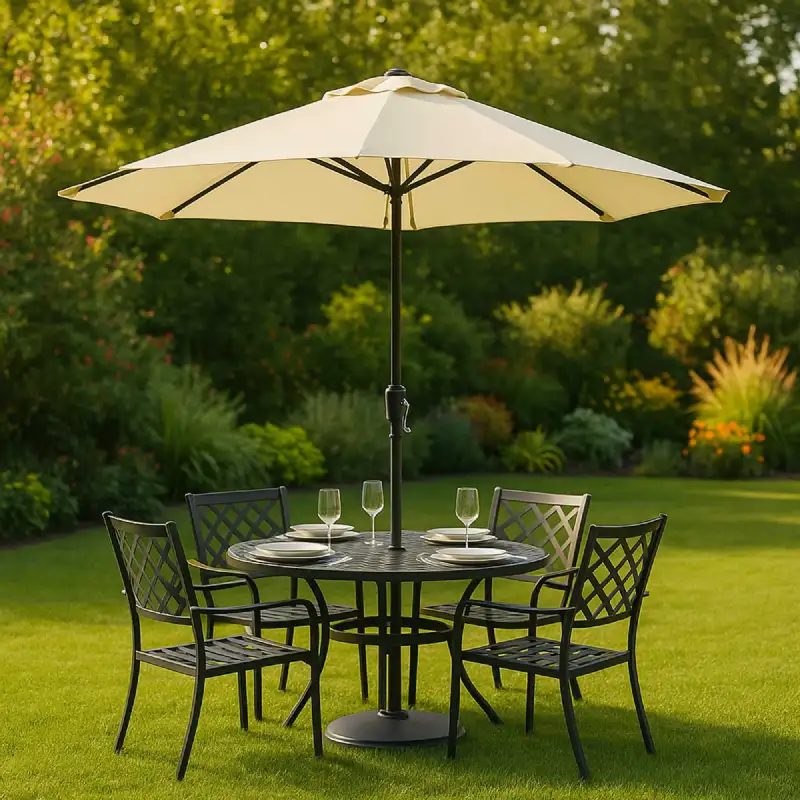 Parasol Droit Crème Ø 2m - WERKA PRO