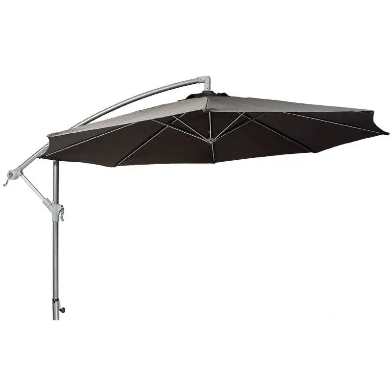 Parasol excentrique gris diamètre 3m
