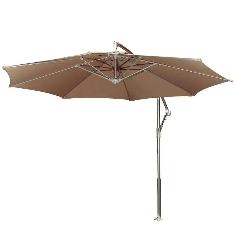 Parasol excentrique taupe diamètre 3m