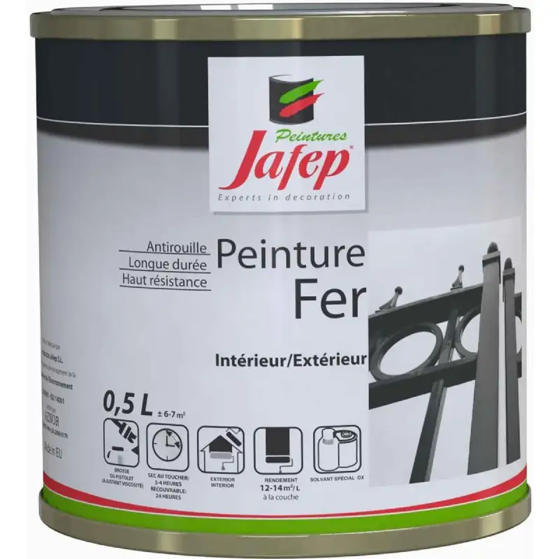 Peinture Fer Noir Antirouille JAFEP 