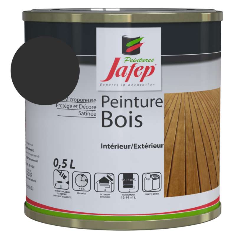 Peinture bois gris anthracite Jafep - Jafep - 14,99€ Peinture bois gris anthracite Jafep