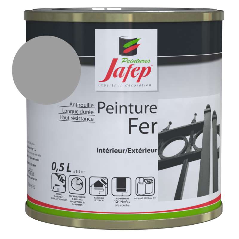 Peinture fer antirouille gris souris Jafep
