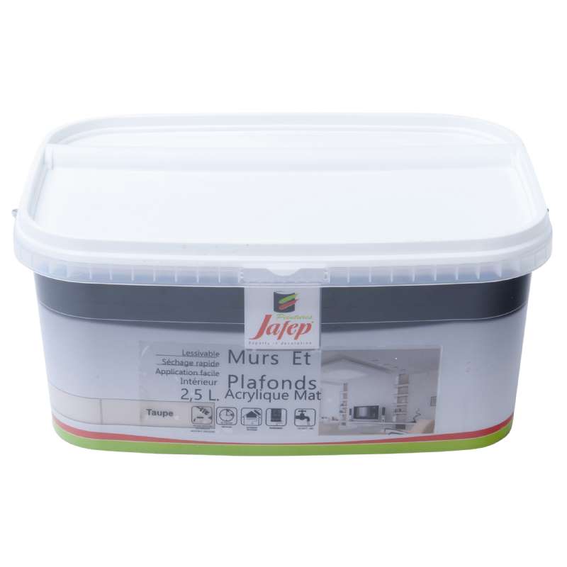 Peinture mur et plafond acrylique mat taupe (2,5L) Jafep - Jafep - 28,99€ Peinture mur et plafond acrylique mat taupe (2,5L) Jafep