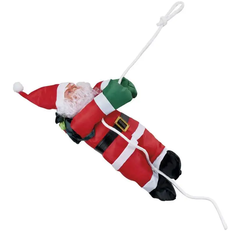 Père Noël 30cm grimpant à la corde