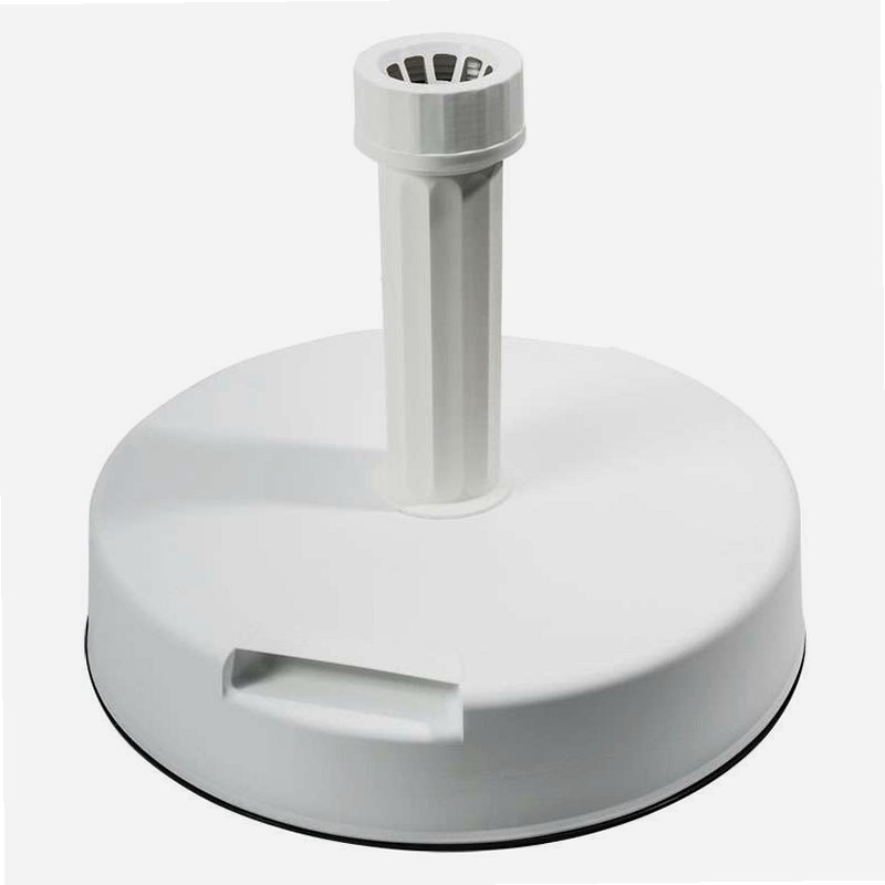 Pied De Parasol URBNLIVING - 14L, 18L Ou 20L - Plastique Blanc Résistant, Remplissage Eau/sable - Pour Terrasse