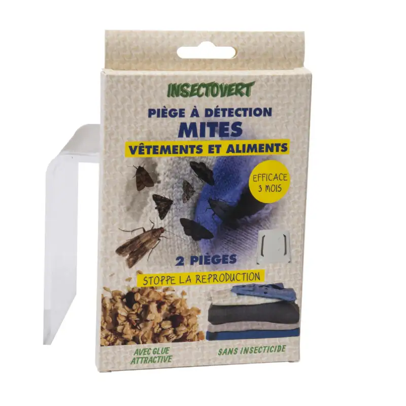 Piège à détection mites vestimentaires et alimentaires (Lot de 2)