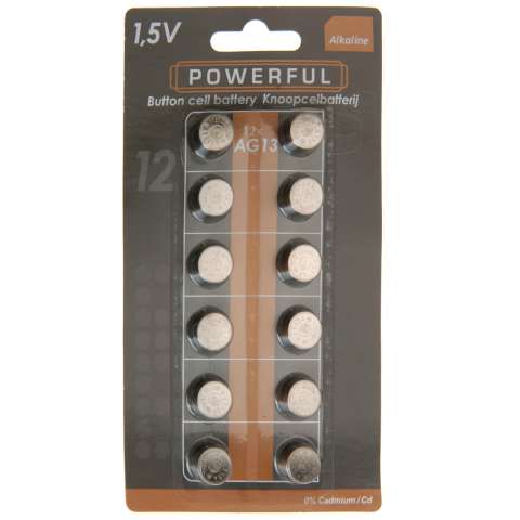 Pile bouton ag13-lr44 les 12 pièces - Powerfil - 1,98€ Pile bouton ag13-lr44 les 12 pièces