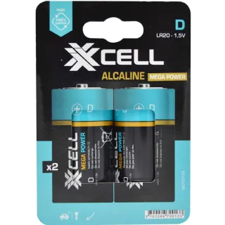 Pile Alcaline XCELL D LR20 1,5V - Pack de 2