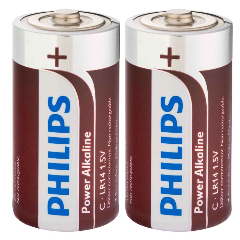 Pile philips lr14 (c) alcaline 2pcs - Provence Outillage