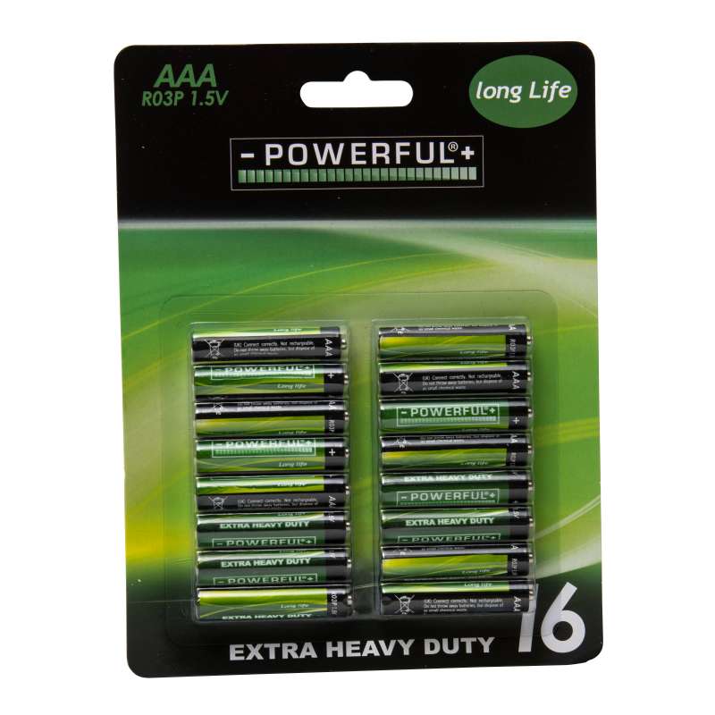 Piles AAA salines (16pcs)