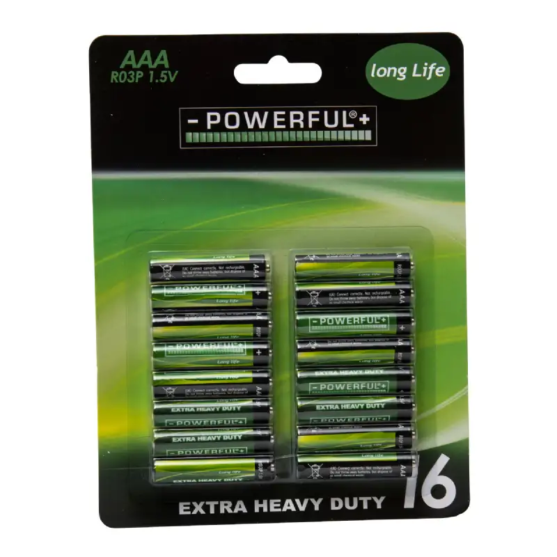 Piles AAA salines (16pcs)