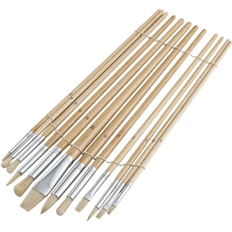 Pinceaux assortis de 2 à 12mm 12pcs
