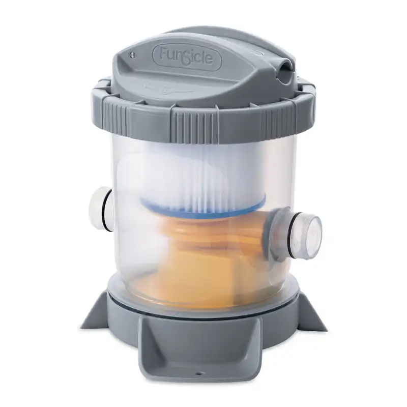 Piscine tubulaire ronde Funsicle grise Ø 3,66m x h1,22m