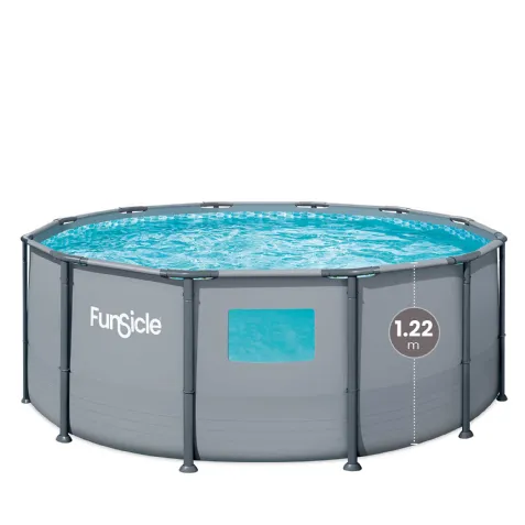 Piscine tubulaire ronde à hublot Funsicle Ø 3,66m x h1,22m
