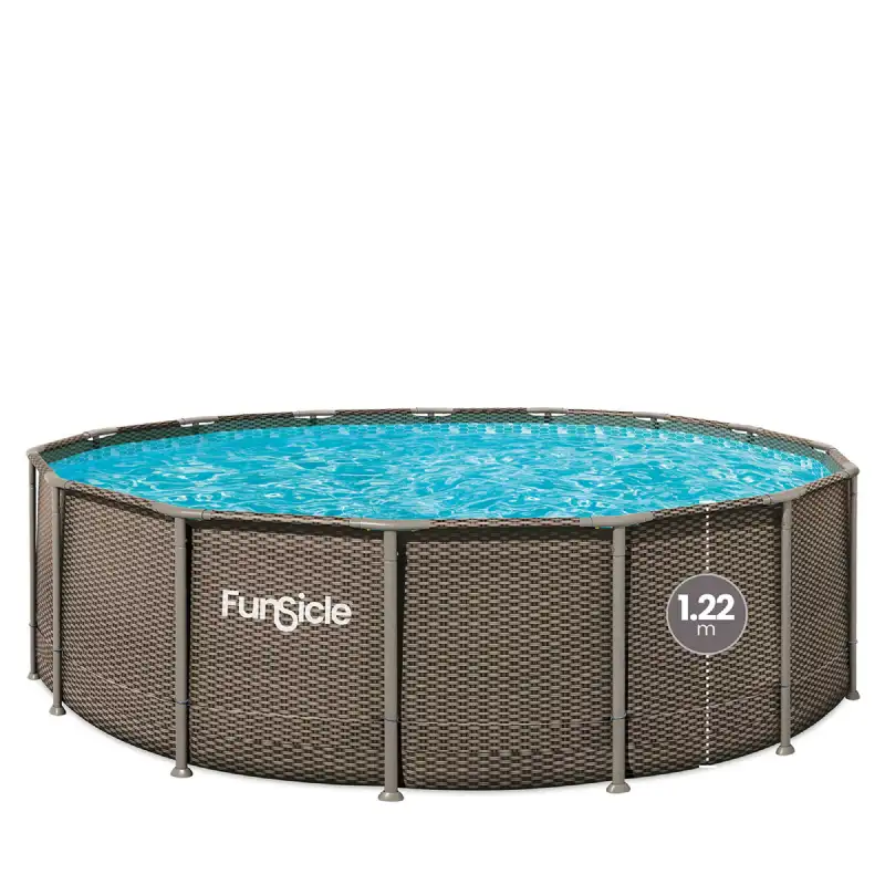 Piscine tubulaire ronde Funsicle marron Ø 4,57m x h1,22m
