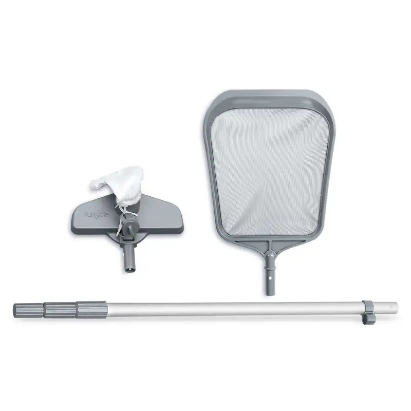 Piscine tubulaire ronde Funsicle grise Ø 3,66m x h1,22m