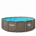 Piscine tubulaire ronde Funsicle marron Ø 4,57m x h1,22m