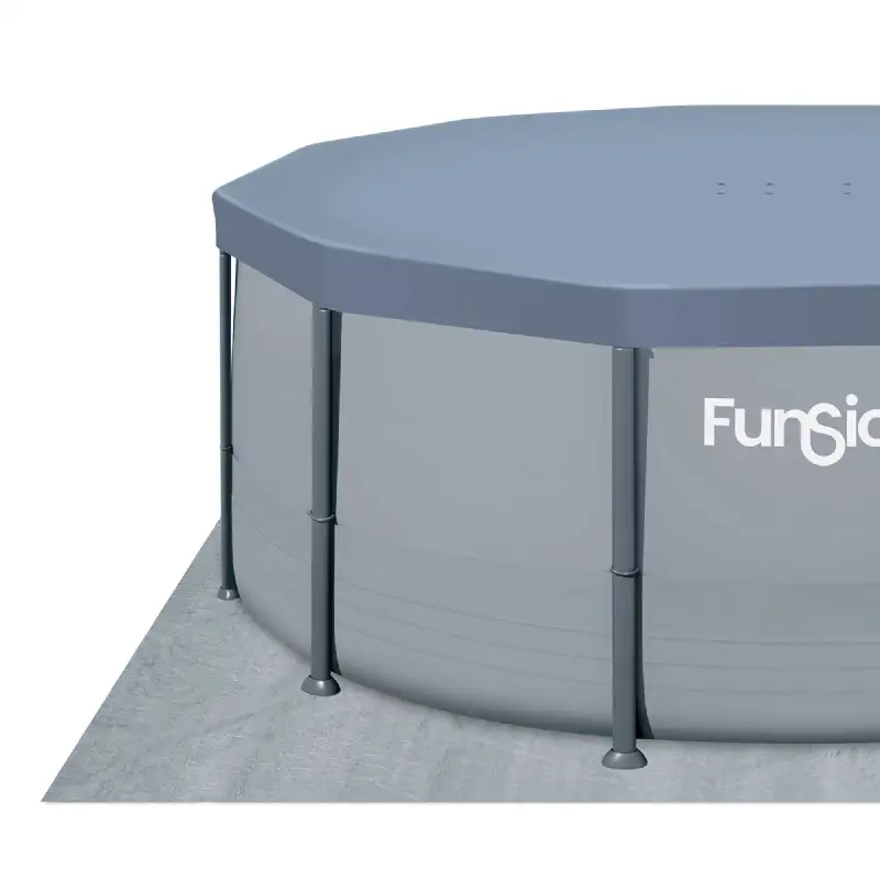 Piscine tubulaire ronde Funsicle grise Ø 3,66m x h1,22m