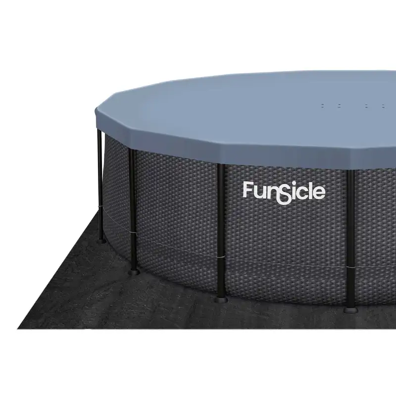 Piscine tubulaire ronde Funsicle noire Ø 4,57m x h1,22m