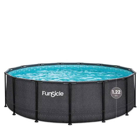 Piscine tubulaire ronde Funsicle noire Ø 4,57m x h1,22m