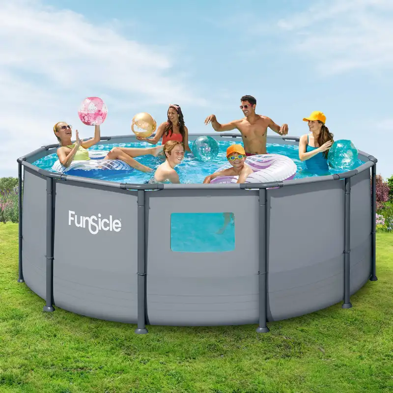 Piscine tubulaire ronde à hublot Funsicle Ø 3,66m x h1,22m