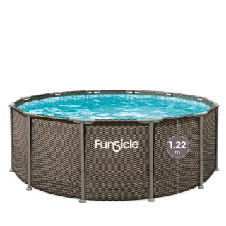 Piscine tubulaire ronde Funsicle marron Ø 3,66m x h1,22m