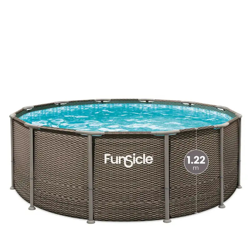 Piscine tubulaire ronde Funsicle marron Ø 3,66m x h1,22m